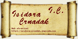Isidora Crnadak vizit kartica
